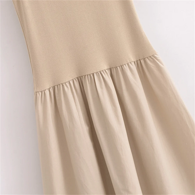 PB&ZA2024 autumn new women's clothing fashion temperament slim fit casual solid color versatile splicing long vest skirt