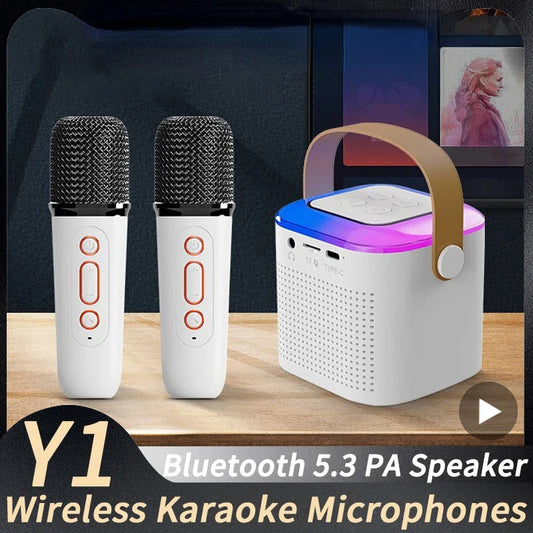 Karaoke Portable Wireless Bluetooth Speaker With Mi Microphone Machine Caixa De Som Mini Lamp Sound Box Music Small Column Bocina