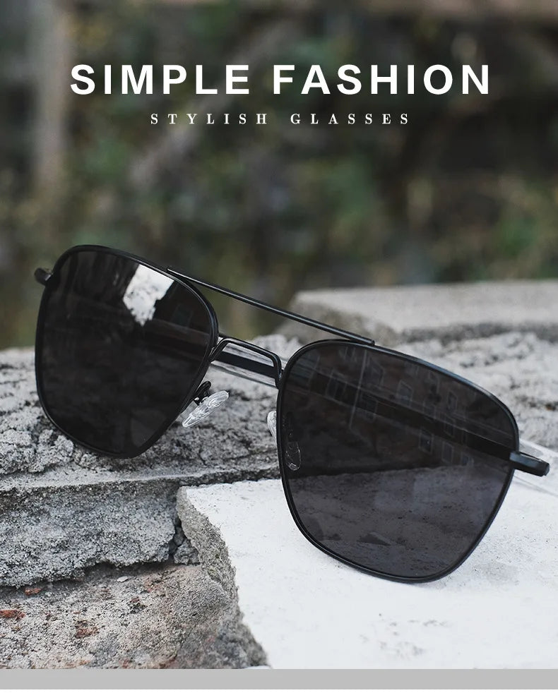 Classic Polarized Design Sunglasses Men 2024 Vintage Pilot Driving Sun Glasses Anti-Glare Sunglass Men gafas de sol hombre