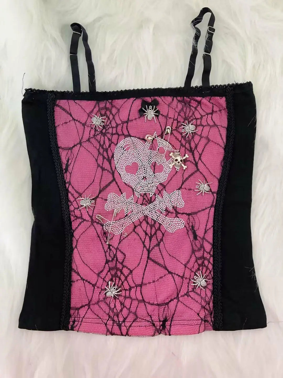 Spider web Tops sexy top corset top crop topfairygrunge halter topy2k clothes y2k crop top gothic clothes y2k top y2k accessores