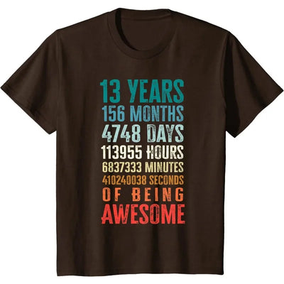 13 Years 156 Months Being Awesome 13th Birthday Teen Gifts T-Shirt