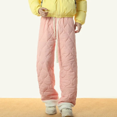 2024 Winter Sweatwear Men Plush Thick Fleece Sweatpant Lambswool Thermal Trousers Casual Pants Windproof Warm Cotton Pants