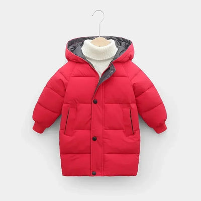 Children Down Outerwear Winter Kids Clothes Boys Girls Cotton-Padded Parka Coats Thicken Warm Long Jackets