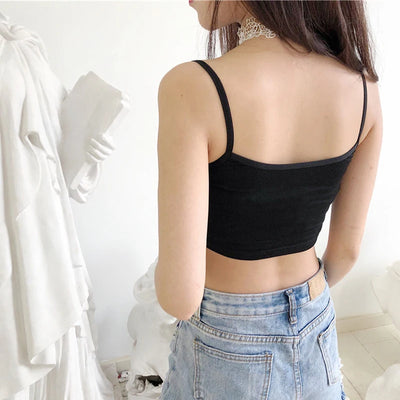 SISSY Letters Top Women Summer Sling Tube Top Sexy Seamless Sexy Sleeveless Tank Top Summer Camis Backless Camisole Crop Top