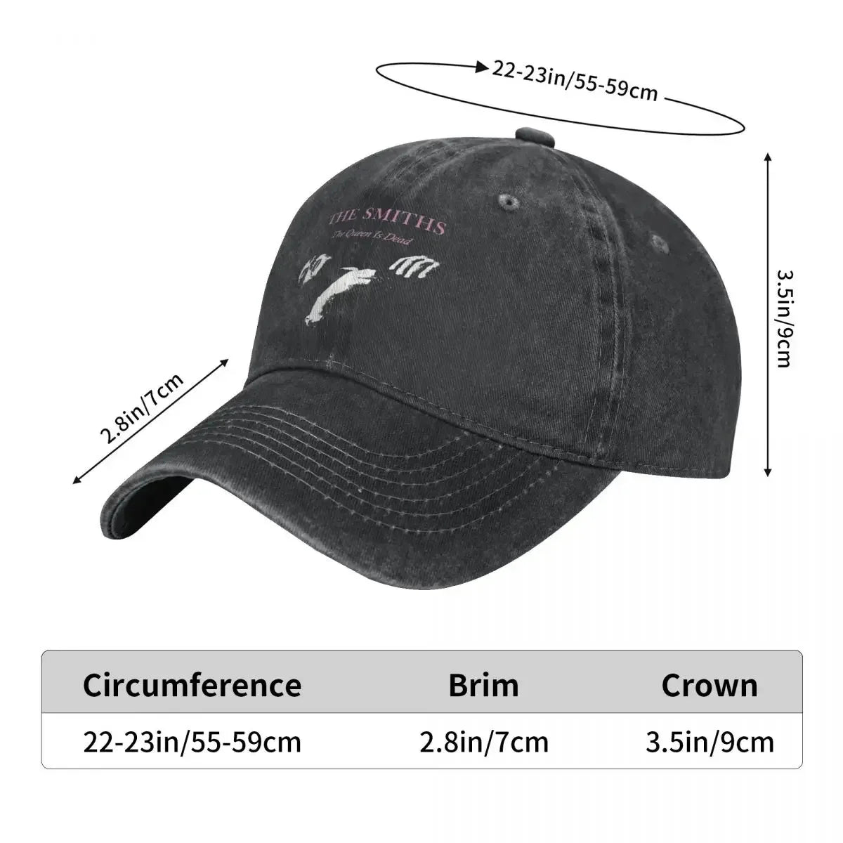 Casual The Queen Is Dead The Smiths Band Baseball Caps Unisex Distressed Denim Headwear Outdoor Running Golf Hats Cap