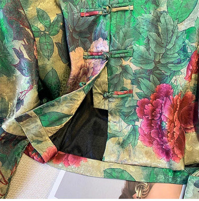 Women's Jacket Outerwears  New Chinese Light National Wind Jacquard Jacket Women's Spring Tang Suit Buckle High-end Retro Coat