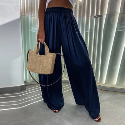 Loose Loungewear Wide Leg Pants, Women Spring Summer All Match Fashion Trousers, 2024 High Elastic Waist Ladies Pants Streetwear