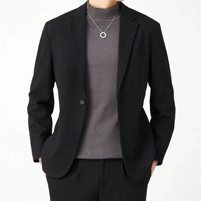 Casual 2 Piece Outfit Set Male Formal Full Men's Suits and Blazers Solid Color Dress Luxury Spring Autumn Gentleman Ceremony