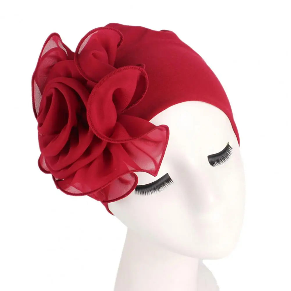 Casual Hat  Delicate Workmanship Lightweight Ladies Cap  Women Dome Turban Cap