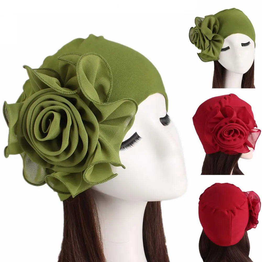Casual Hat  Delicate Workmanship Lightweight Ladies Cap  Women Dome Turban Cap