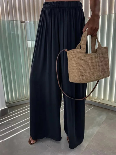 Loose Loungewear Wide Leg Pants, Women Spring Summer All Match Fashion Trousers, 2024 High Elastic Waist Ladies Pants Streetwear