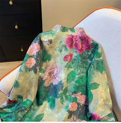 Women's Jacket Outerwears  New Chinese Light National Wind Jacquard Jacket Women's Spring Tang Suit Buckle High-end Retro Coat