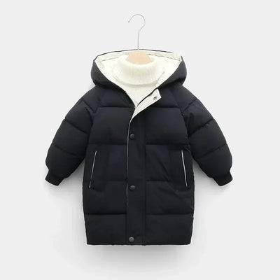 Children Down Outerwear Winter Kids Clothes Boys Girls Cotton-Padded Parka Coats Thicken Warm Long Jackets