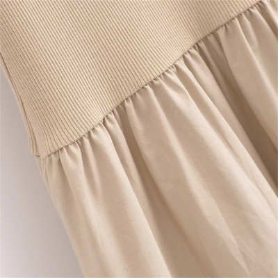 PB&ZA2024 autumn new women's clothing fashion temperament slim fit casual solid color versatile splicing long vest skirt