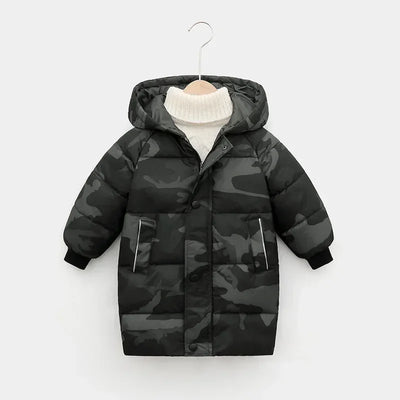Children Down Outerwear Winter Kids Clothes Boys Girls Cotton-Padded Parka Coats Thicken Warm Long Jackets