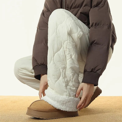 2024 Winter Sweatwear Men Plush Thick Fleece Sweatpant Lambswool Thermal Trousers Casual Pants Windproof Warm Cotton Pants