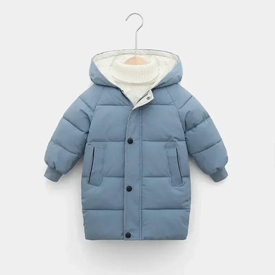Children Down Outerwear Winter Kids Clothes Boys Girls Cotton-Padded Parka Coats Thicken Warm Long Jackets