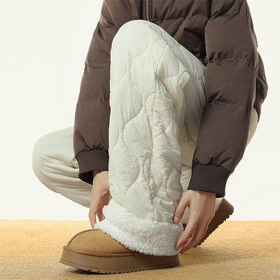 2024 Winter Sweatwear Men Plush Thick Fleece Sweatpant Lambswool Thermal Trousers Casual Pants Windproof Warm Cotton Pants