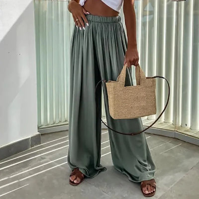 Loose Loungewear Wide Leg Pants, Women Spring Summer All Match Fashion Trousers, 2024 High Elastic Waist Ladies Pants Streetwear
