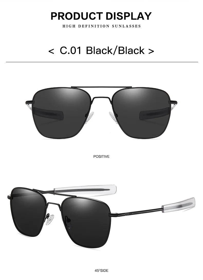 Classic Polarized Design Sunglasses Men 2024 Vintage Pilot Driving Sun Glasses Anti-Glare Sunglass Men gafas de sol hombre