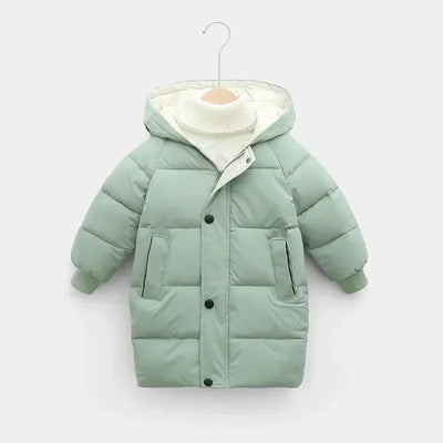Children Down Outerwear Winter Kids Clothes Boys Girls Cotton-Padded Parka Coats Thicken Warm Long Jackets