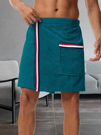 Men's Bath Robe TowelAdjustable Elasticated WaistbandHomewearPajamasPocketsOutdoor SportsSwimmingGymBath TowelSoft and Wearable